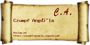 Czumpf Angéla névjegykártya